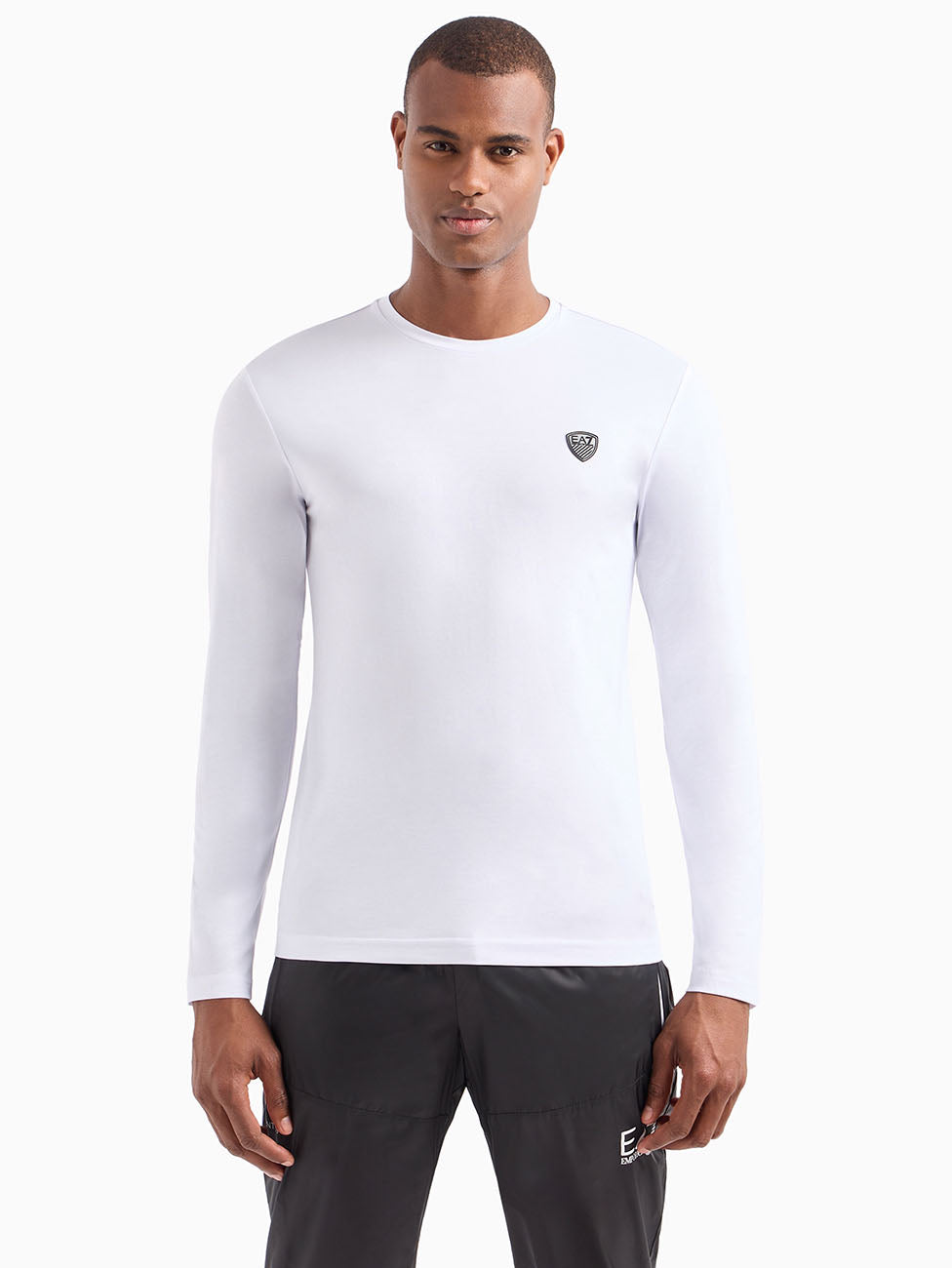 EA7 White Long-Sleeved T-shirt