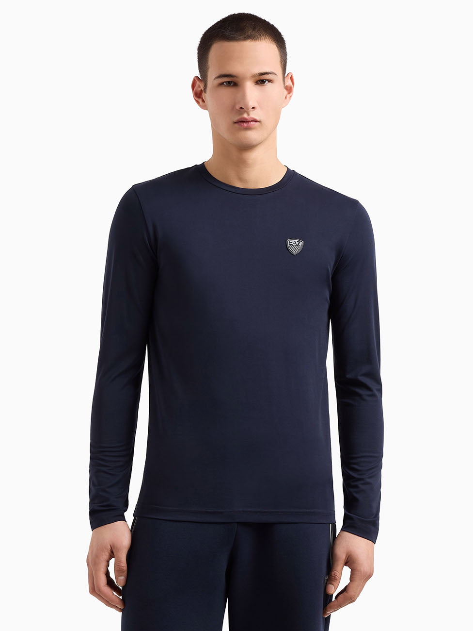 EA7 Navy Long-Sleeved T-shirt