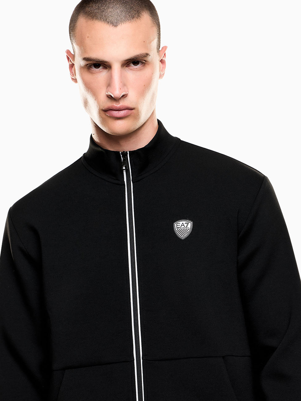 EA7 Black Premium Shield Logo Tracksuit