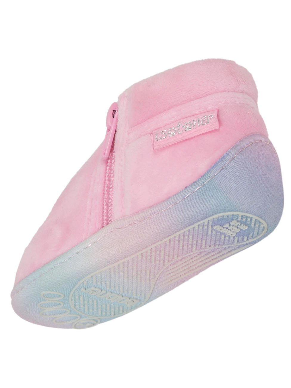 Isotoner Pink Baby Zipper Booties