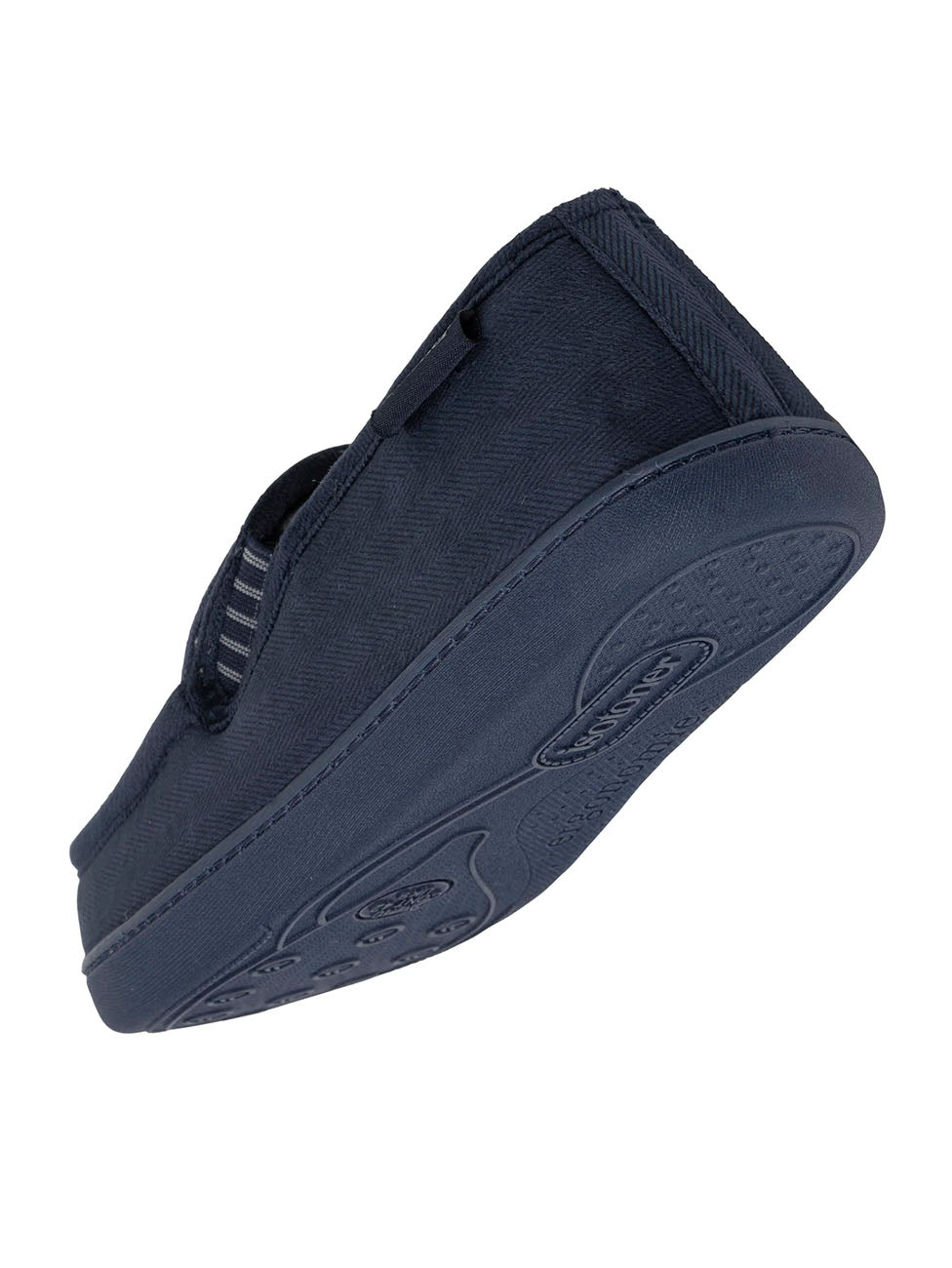 Isotoner Men's Navy Blue Moccasin Slippers