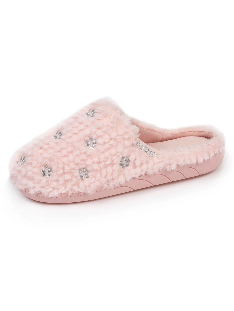 Isotoner Junior Pink Cat Slippers