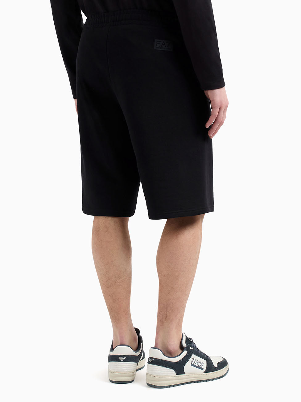 EA7 Logo Series Organic-Cotton Bermuda Shorts
