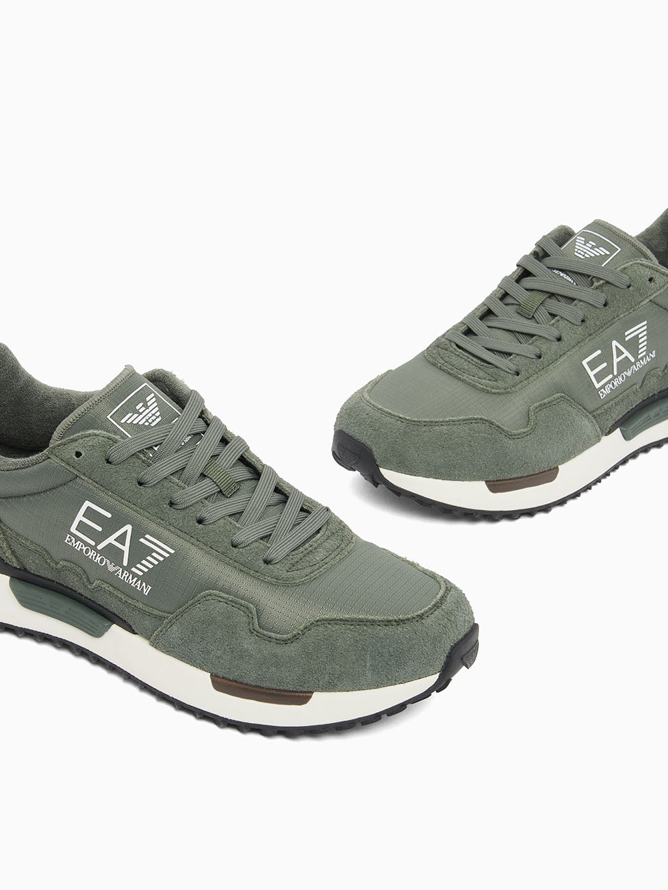 EA7 Green Vintage Running Nylon+ Sneakers