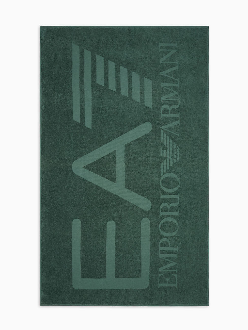 EA7 Green Cotton Beach Towel