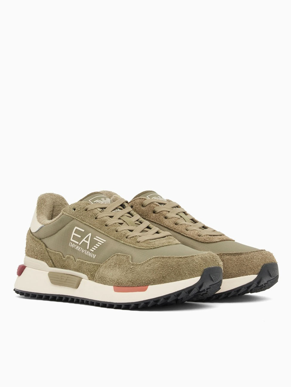 EA7 Martini Olive Vintage Running Nylon+ Sneakers