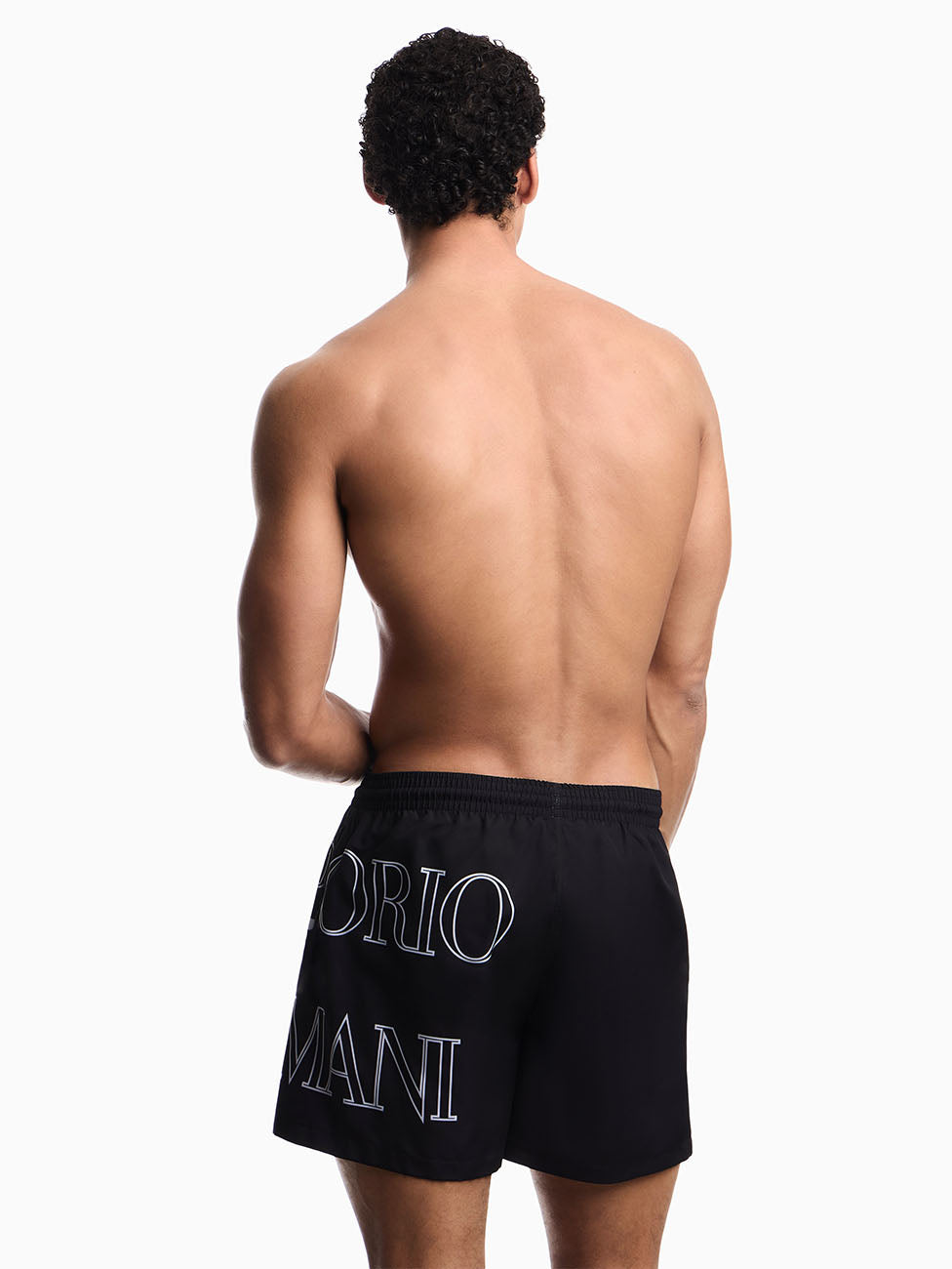 Emporio Armani Black Bold Logo Swim Shorts