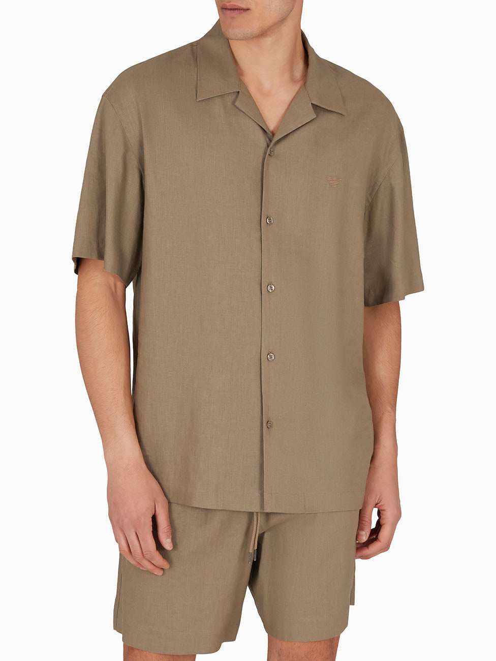Emporio Armani Linen Blend Beach Shirt