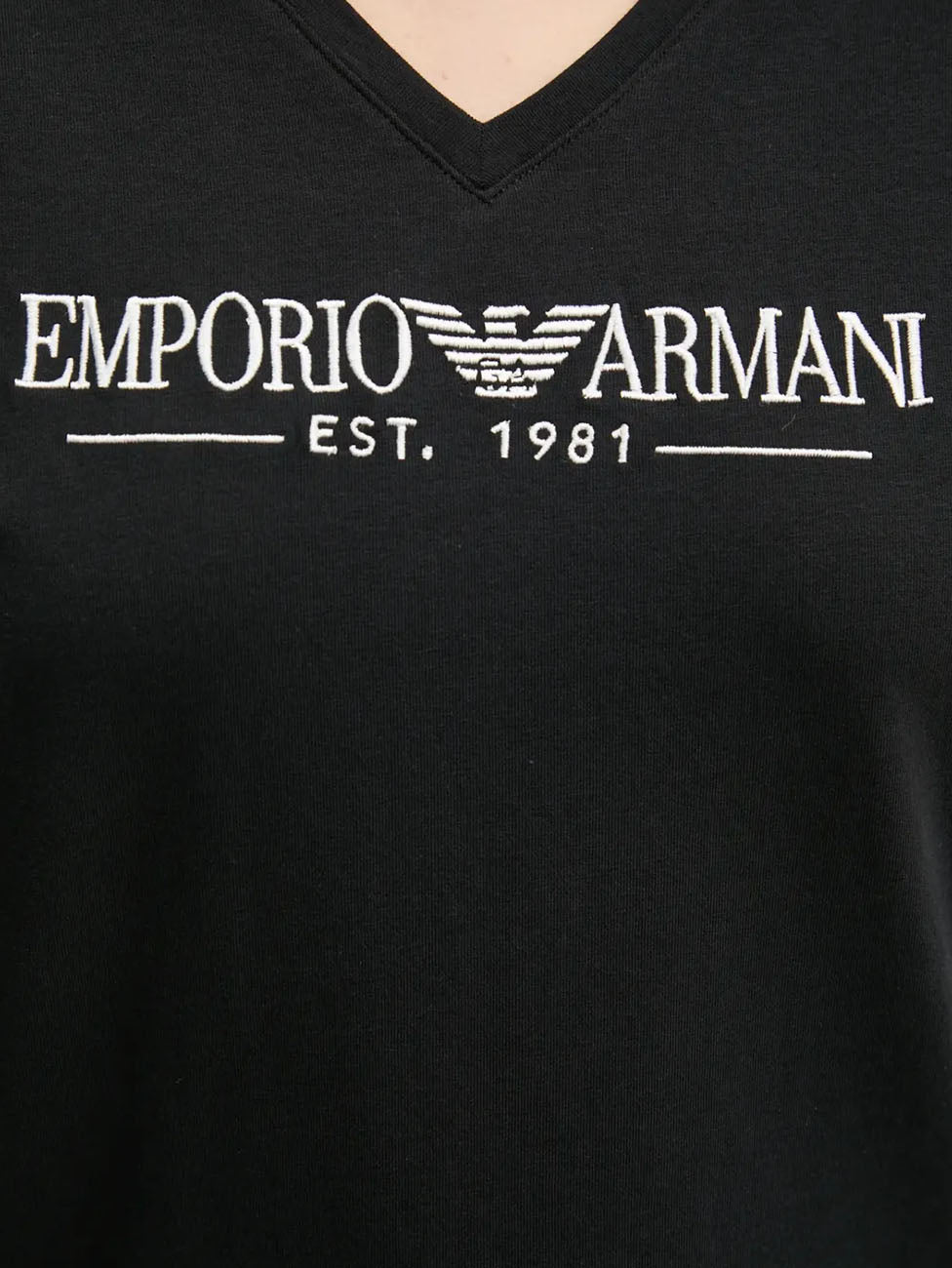 Emporio Armani Logo Print V-neck T-Shirt
