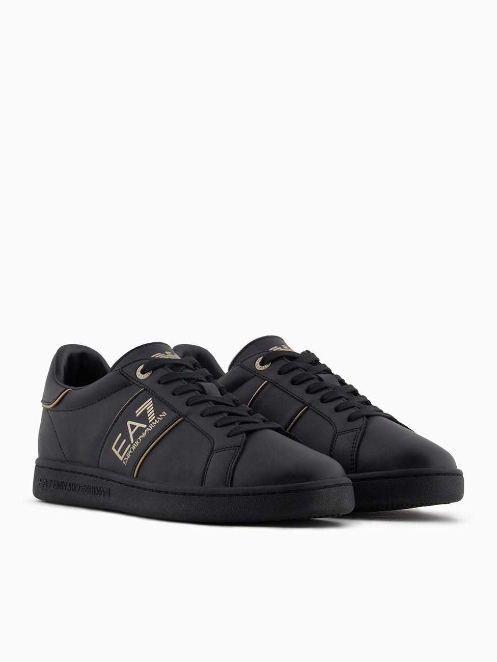 EA7 Triple Black & Gold Classic Sneakers
