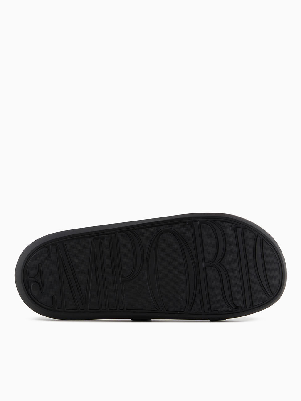Emporio Armani Black & White Logo Band Slippers
