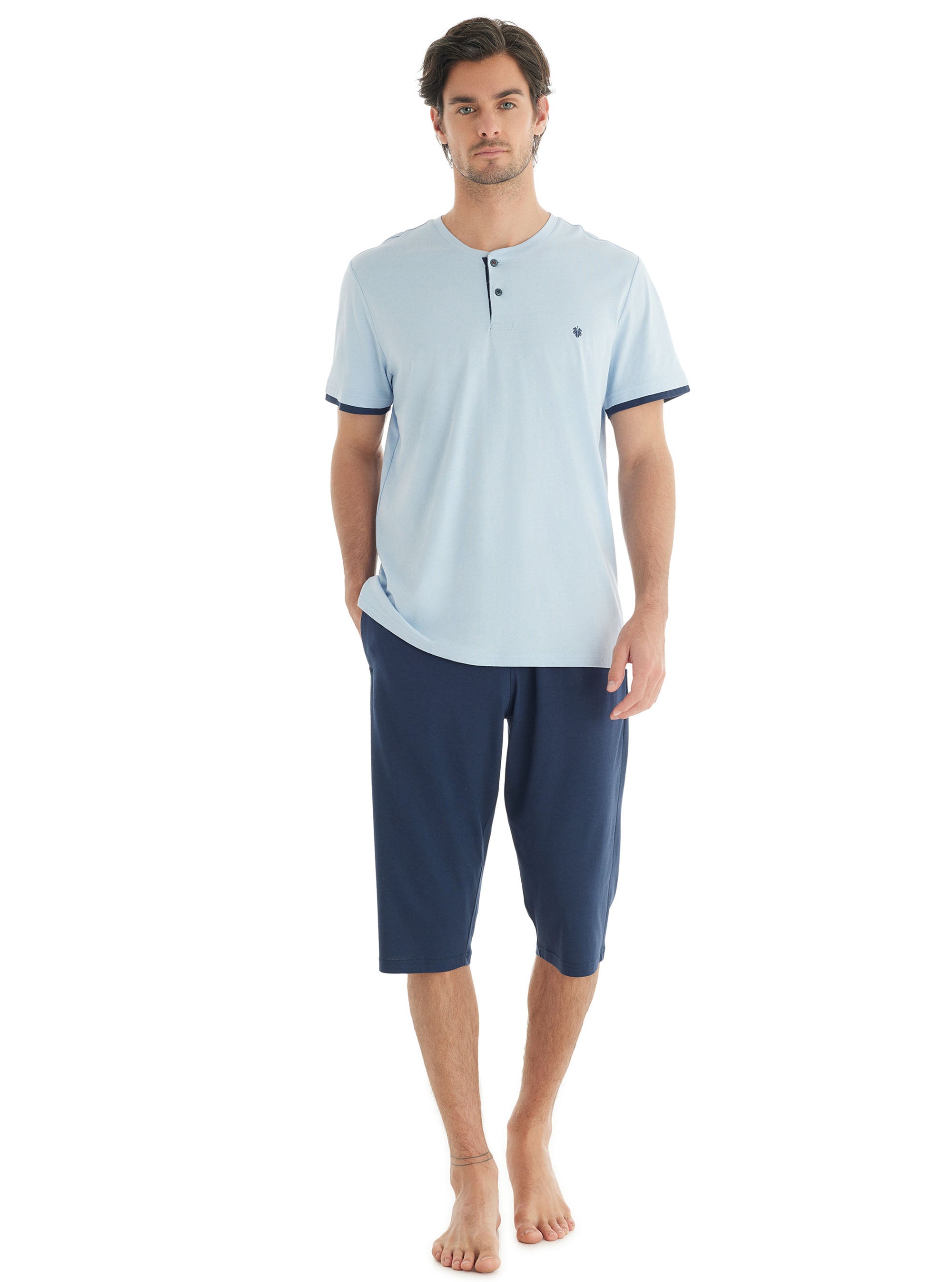 Blackspade Blue Men's Short Pyjama Set