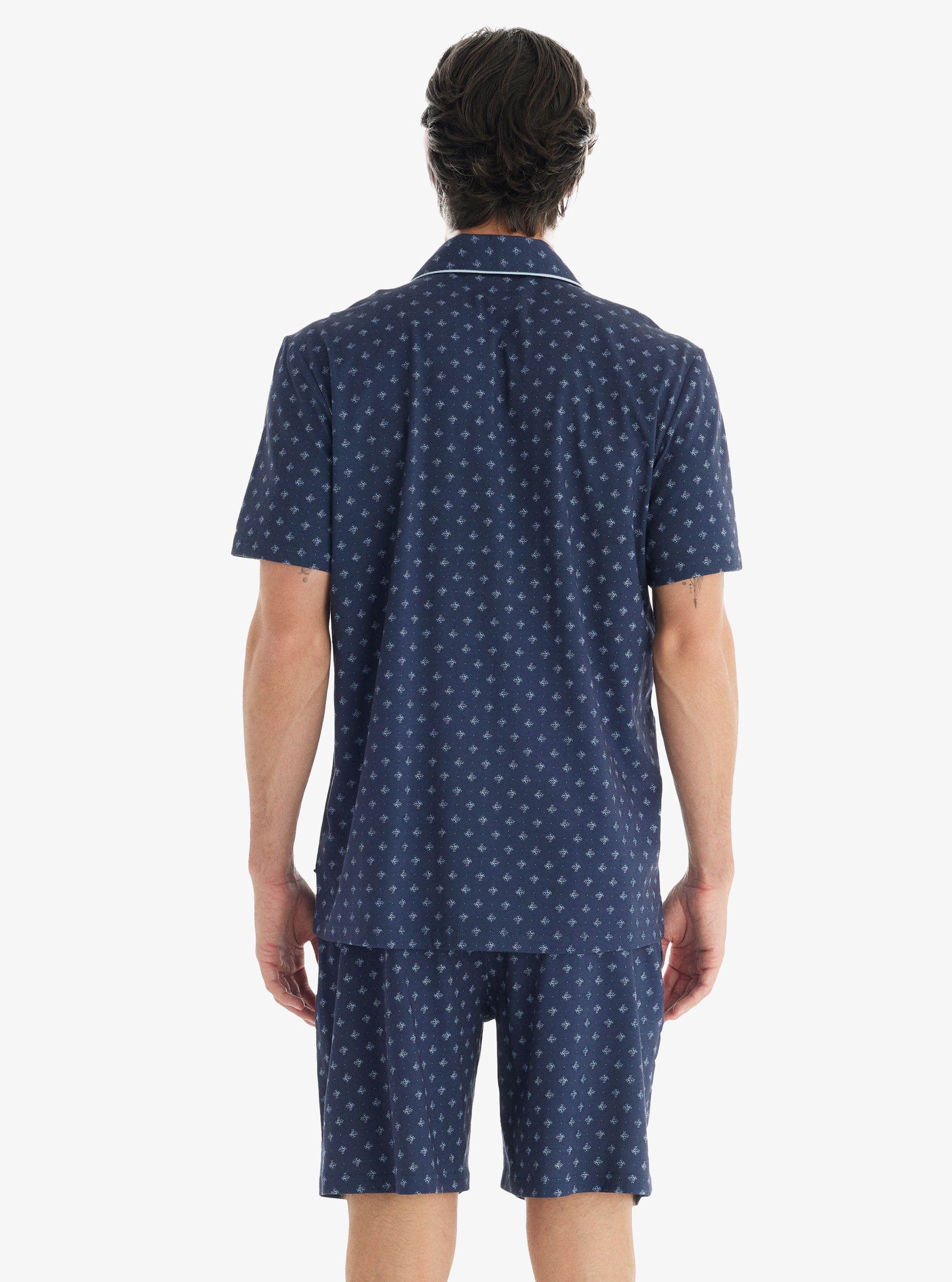 Blackspade Patterned Men's Short Pyjama Set