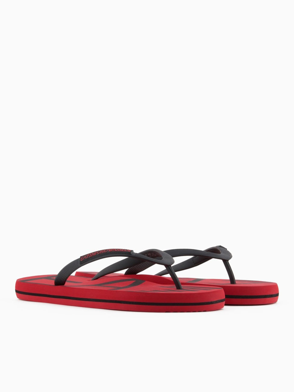 EA7 Red & Black Rubber Flip Flops