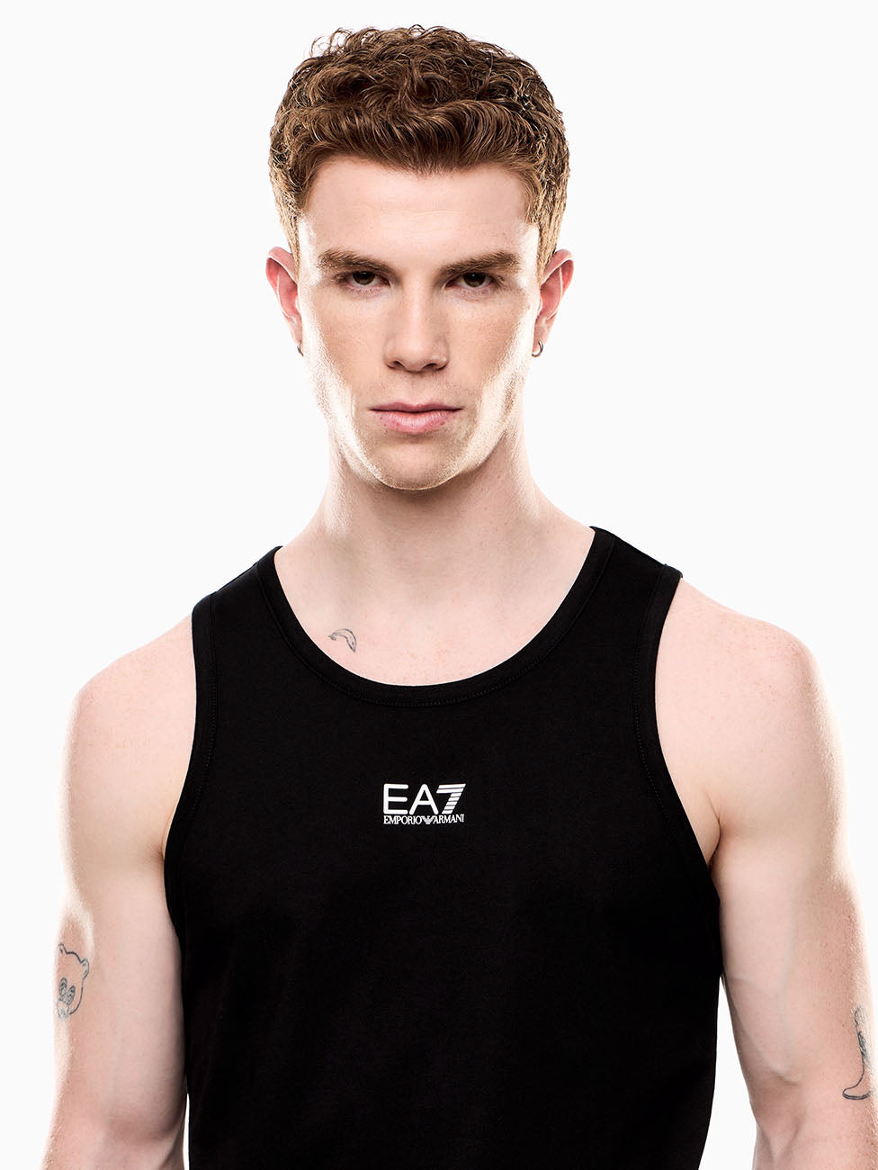 EA7 Core Identity Cotton Jersey Tank Top