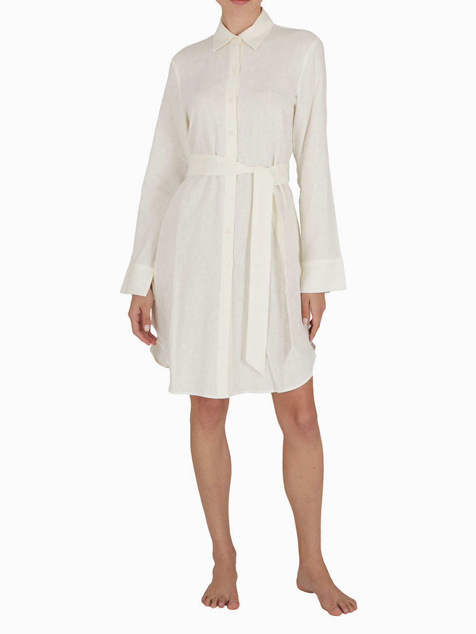 Emporio Armani Linen & Viscose Shirt Dress