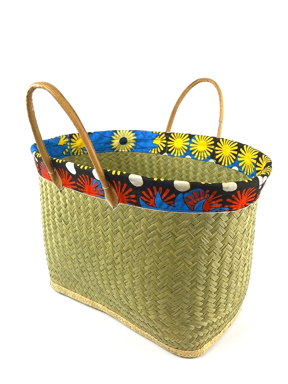 Le Comptoir De La Plage Floral Handmade Beach Basket