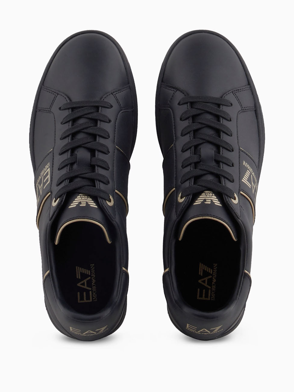 EA7 Triple Black & Gold Classic Sneakers