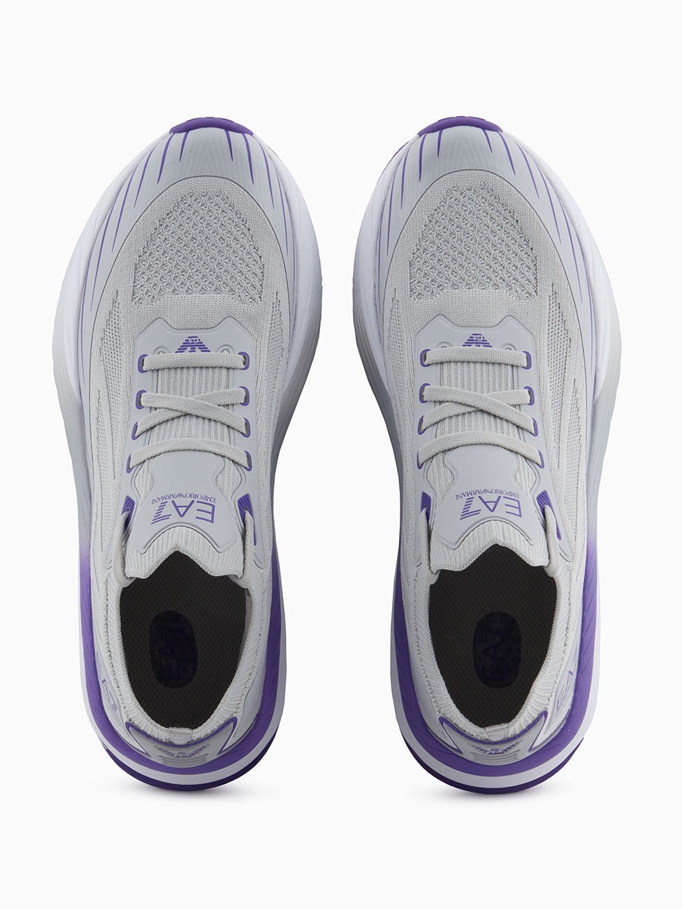 EA7 Grey & Violet Crusher Sonic Knit Sneakers