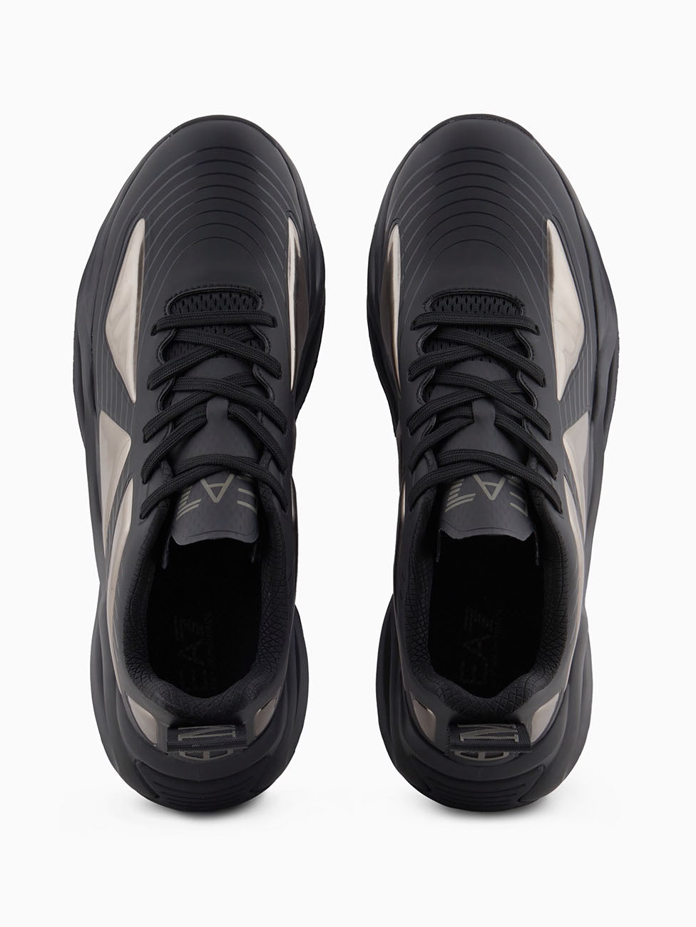 EA7 Black & Gun Metal Sneakers