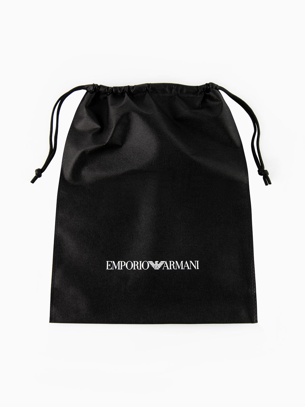 Emporio Armani Plaza Black Embossed Eagle Slippers