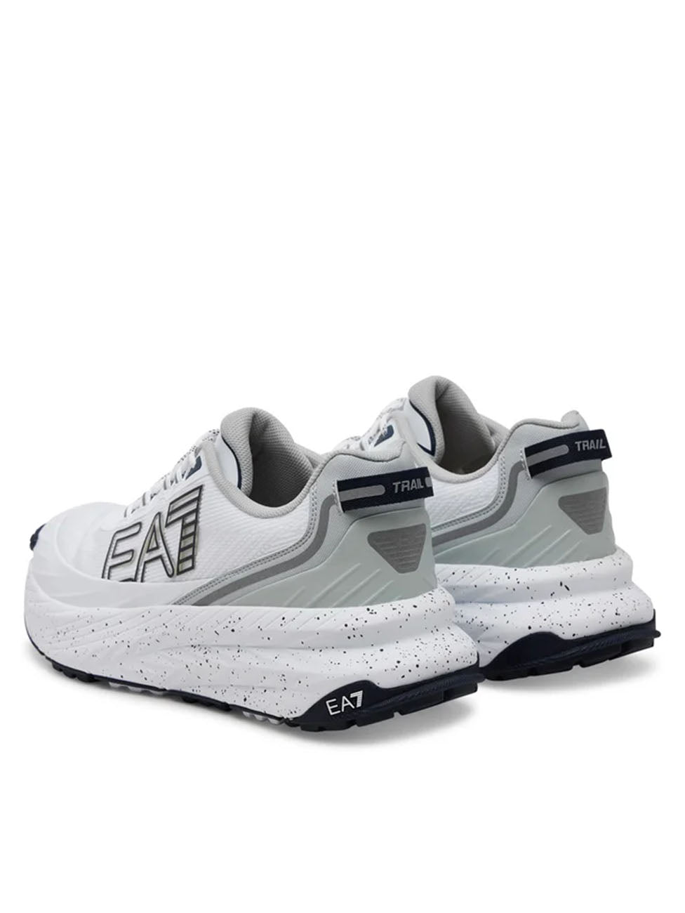 EA7 White & Grey Crusher Distance Sonic Trail Sneakers