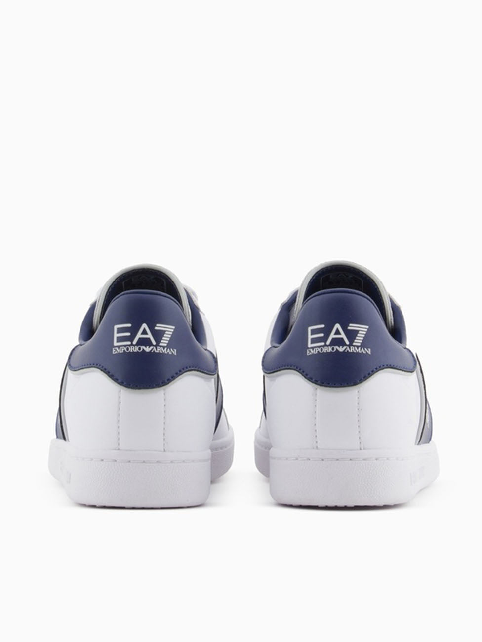 EA7 White & Medieval Blue Classic Sneakers
