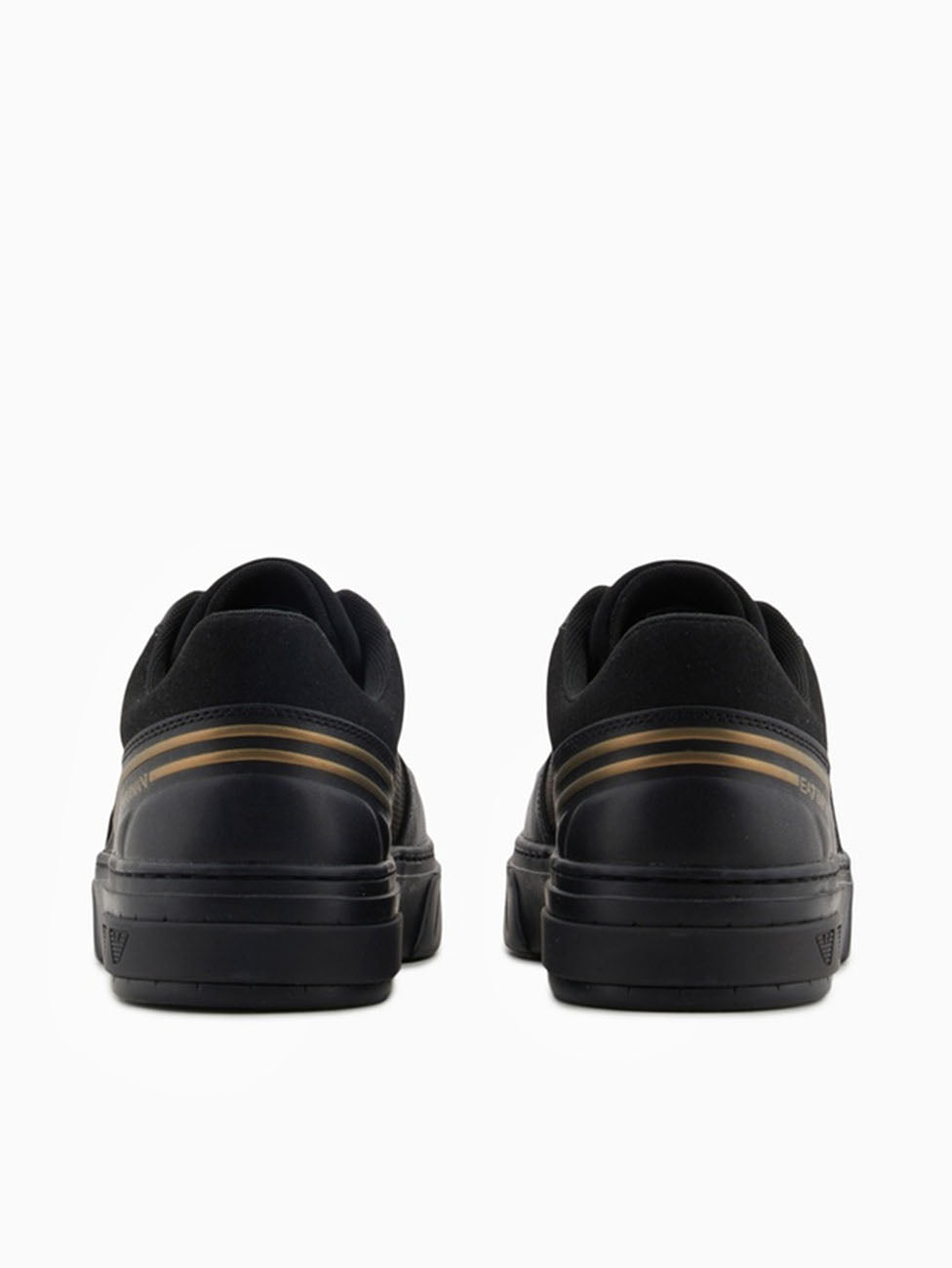 EA7 Triple Black & Gold Court Premium Sneakers