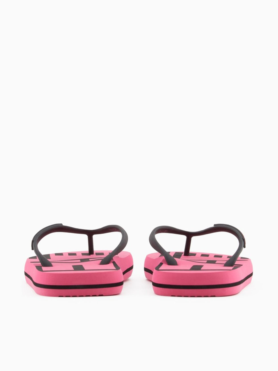 EA7 Pink & Black Rubber Flip Flops