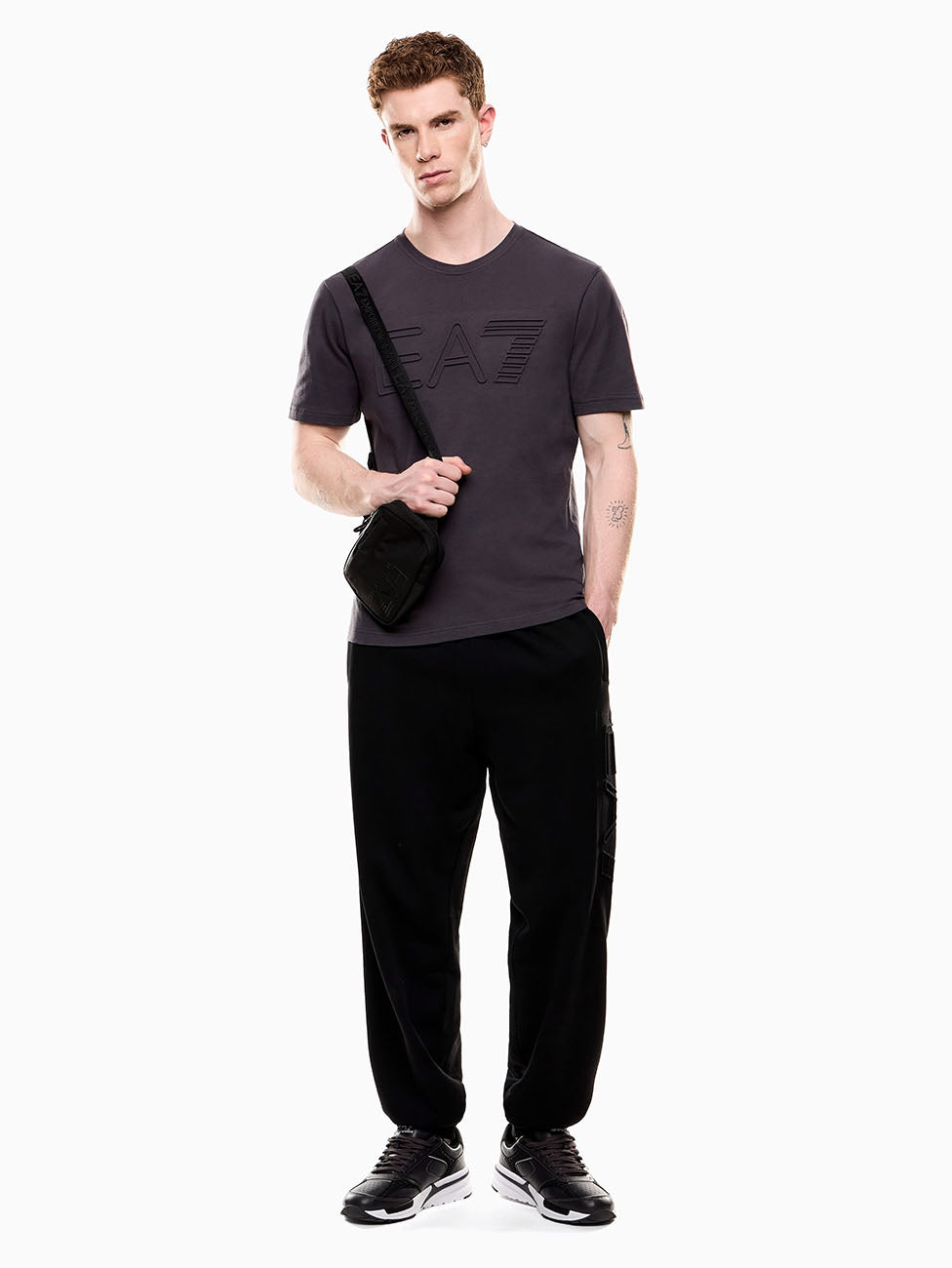 EA7 Logo Series Organic-Cotton Joggers