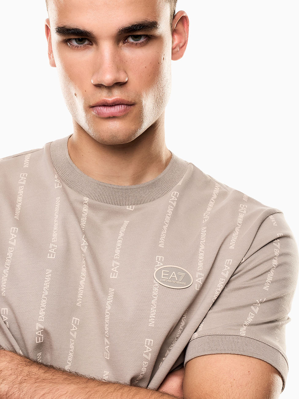 EA7 Graphic Series Cotton Crew-neck T-shirt