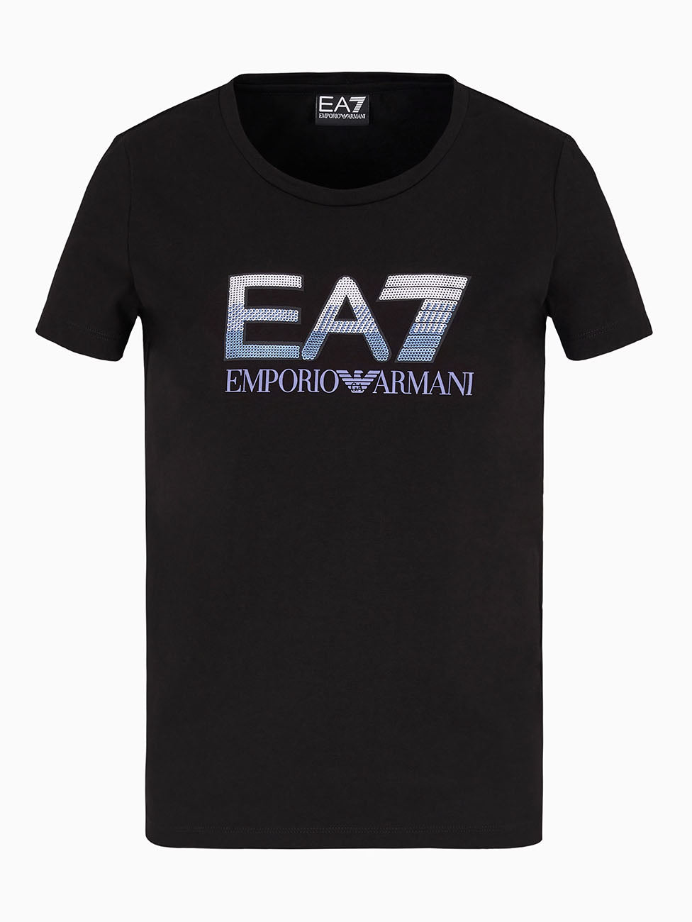 EA7 Logo Series Cotton Crew-Neck T-Shirt