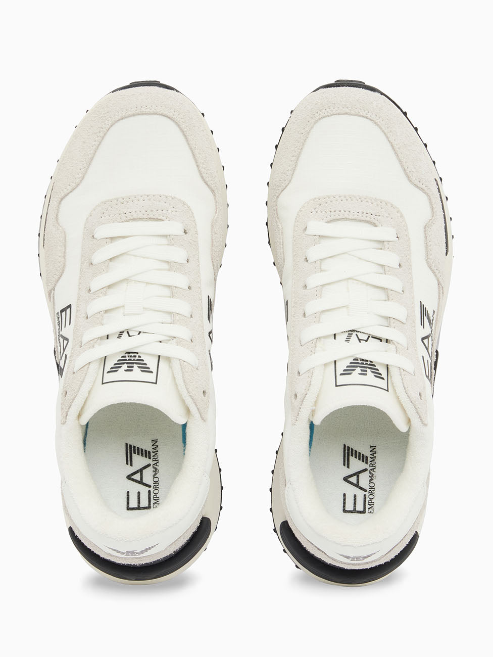 EA7 Triple White Vintage Running Nylon+ Sneakers