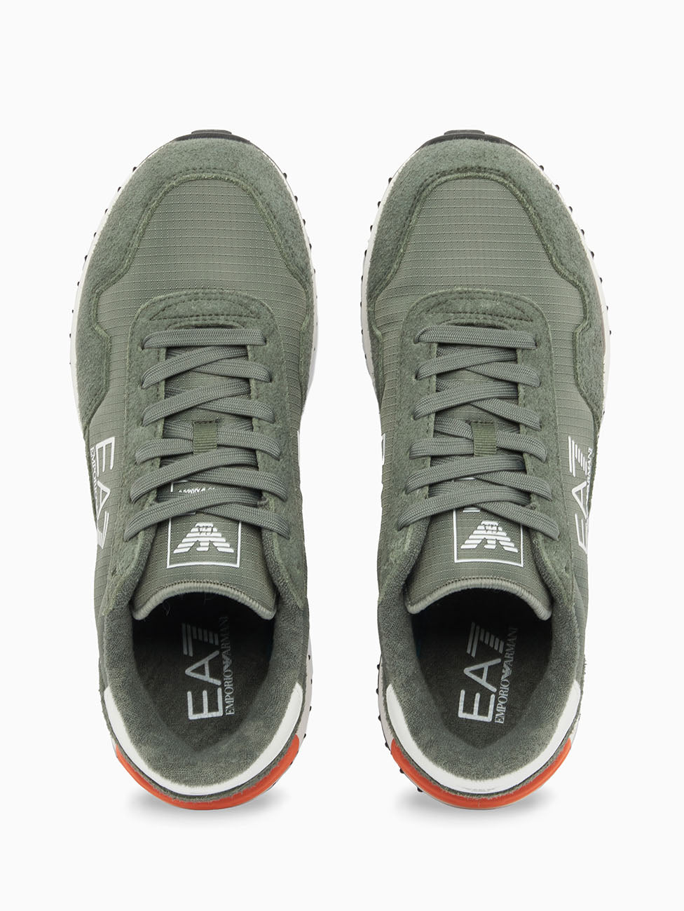 EA7 Green Vintage Running Nylon+ Sneakers