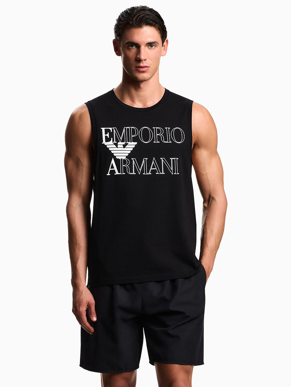 Emporio Armani Sleeveless Black Tank Top