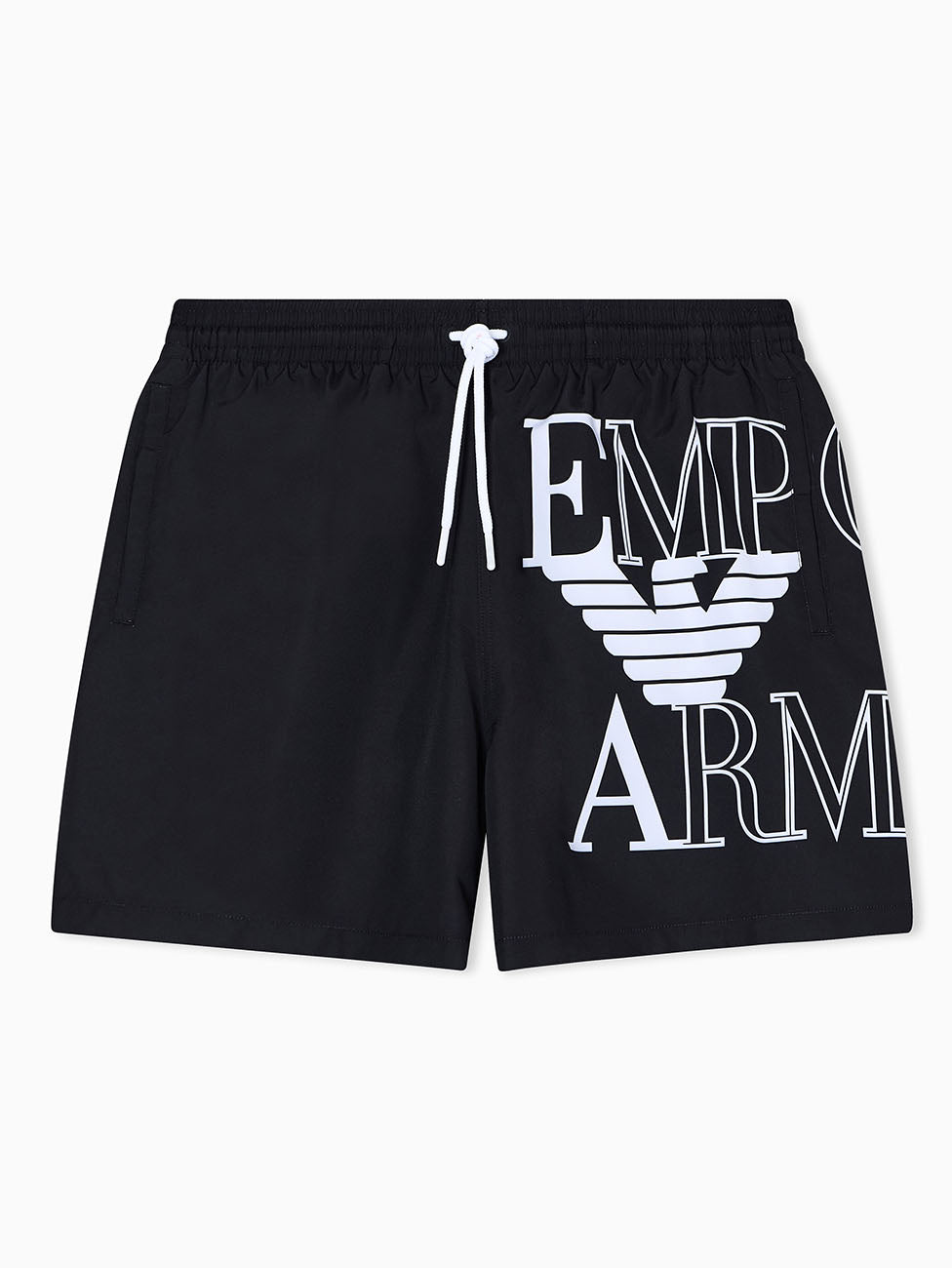 Emporio Armani Black Bold Logo Swim Shorts