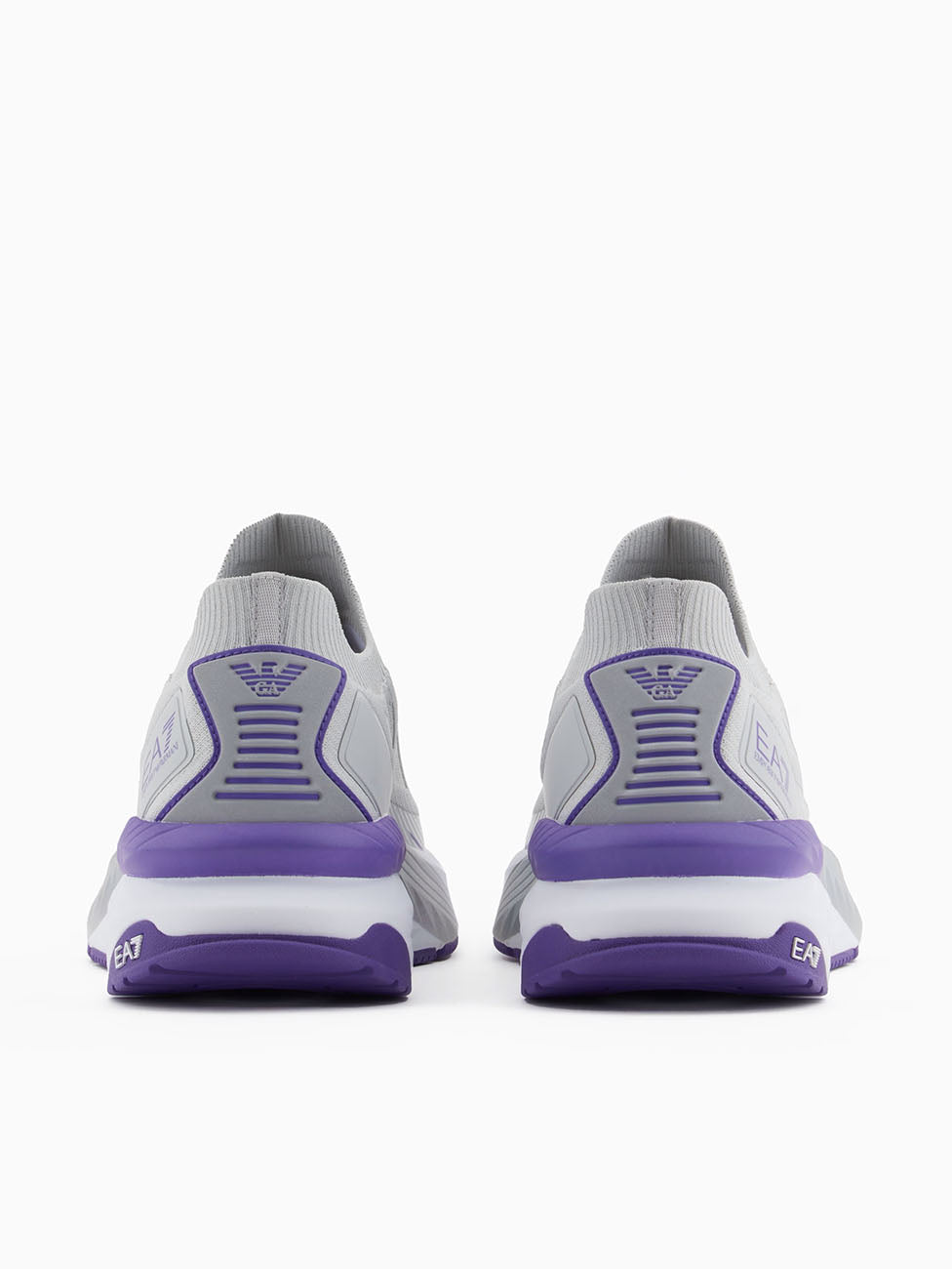 EA7 Grey & Violet Crusher Sonic Knit Sneakers