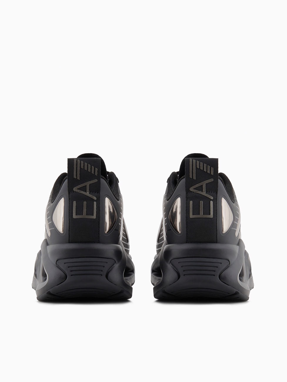 EA7 Black & Gun Metal Sneakers