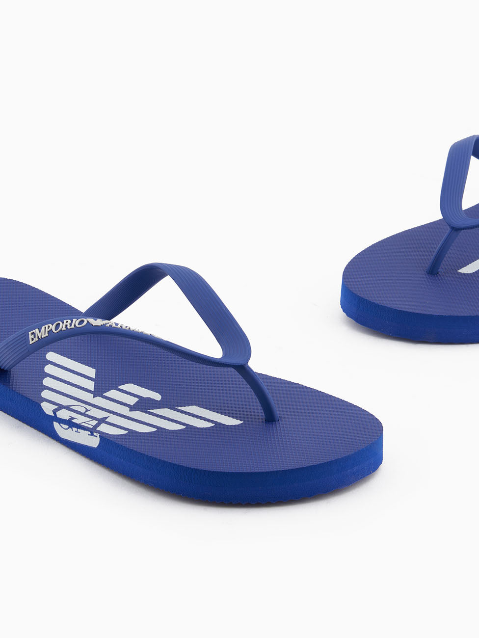 Emporio Armani Blue & White Flip Flops