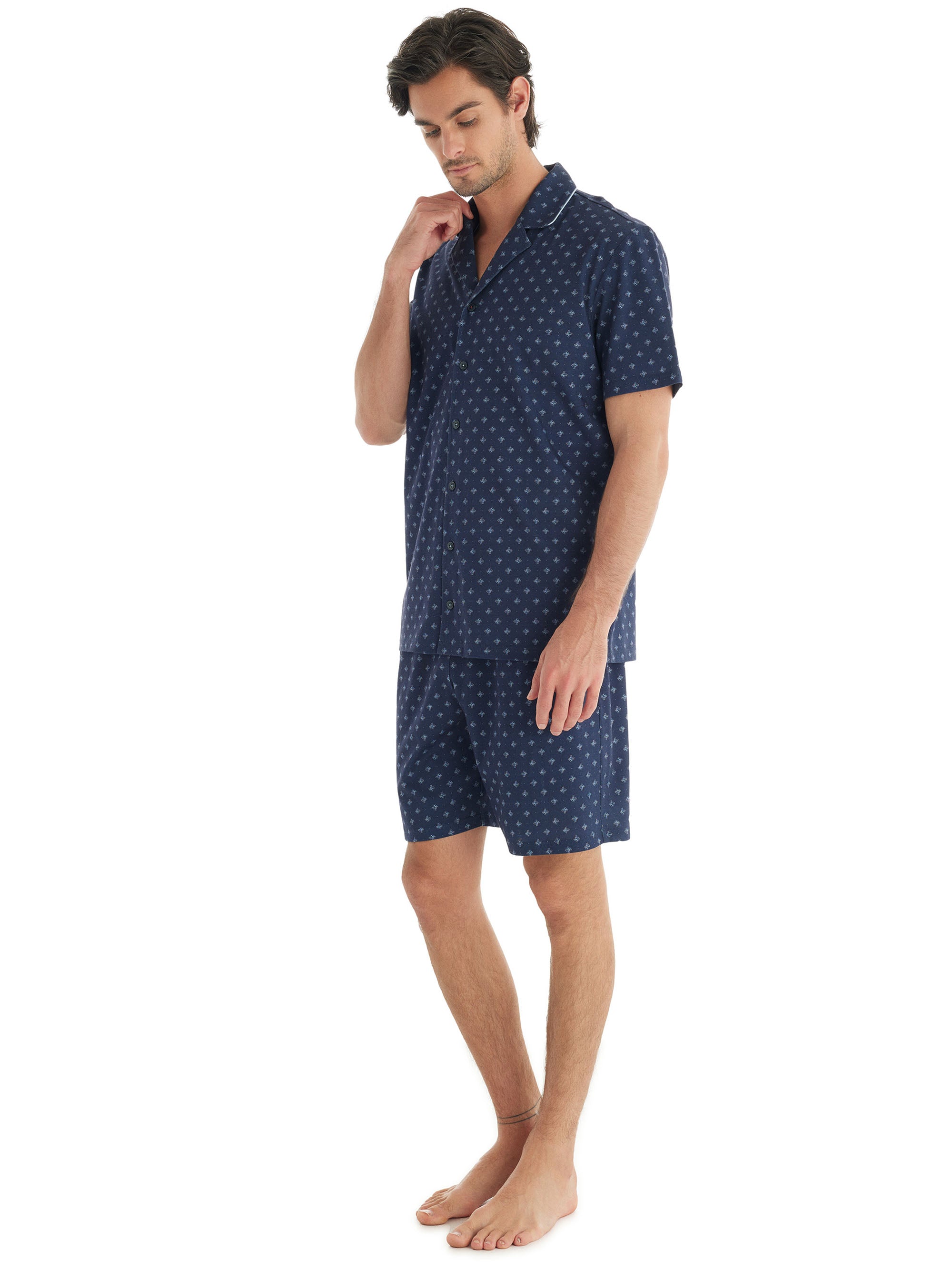 Blackspade Patterned Men's Short Pyjama Set