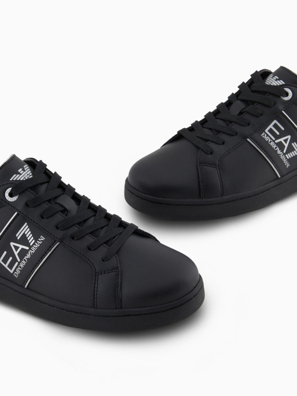 EA7 Triple Black & Silver Classic Sneakers