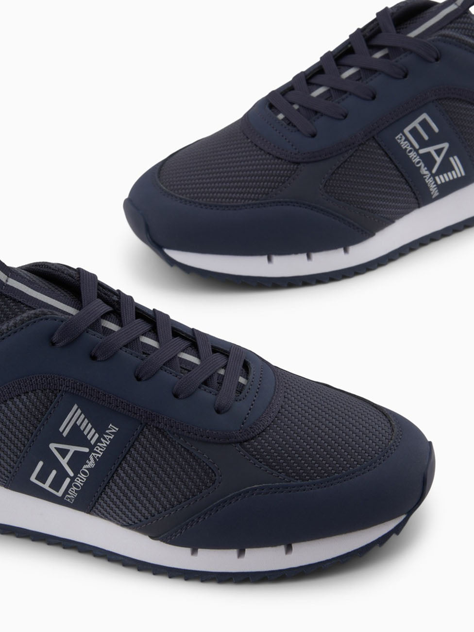 EA7 Navy & Silver Sneakers