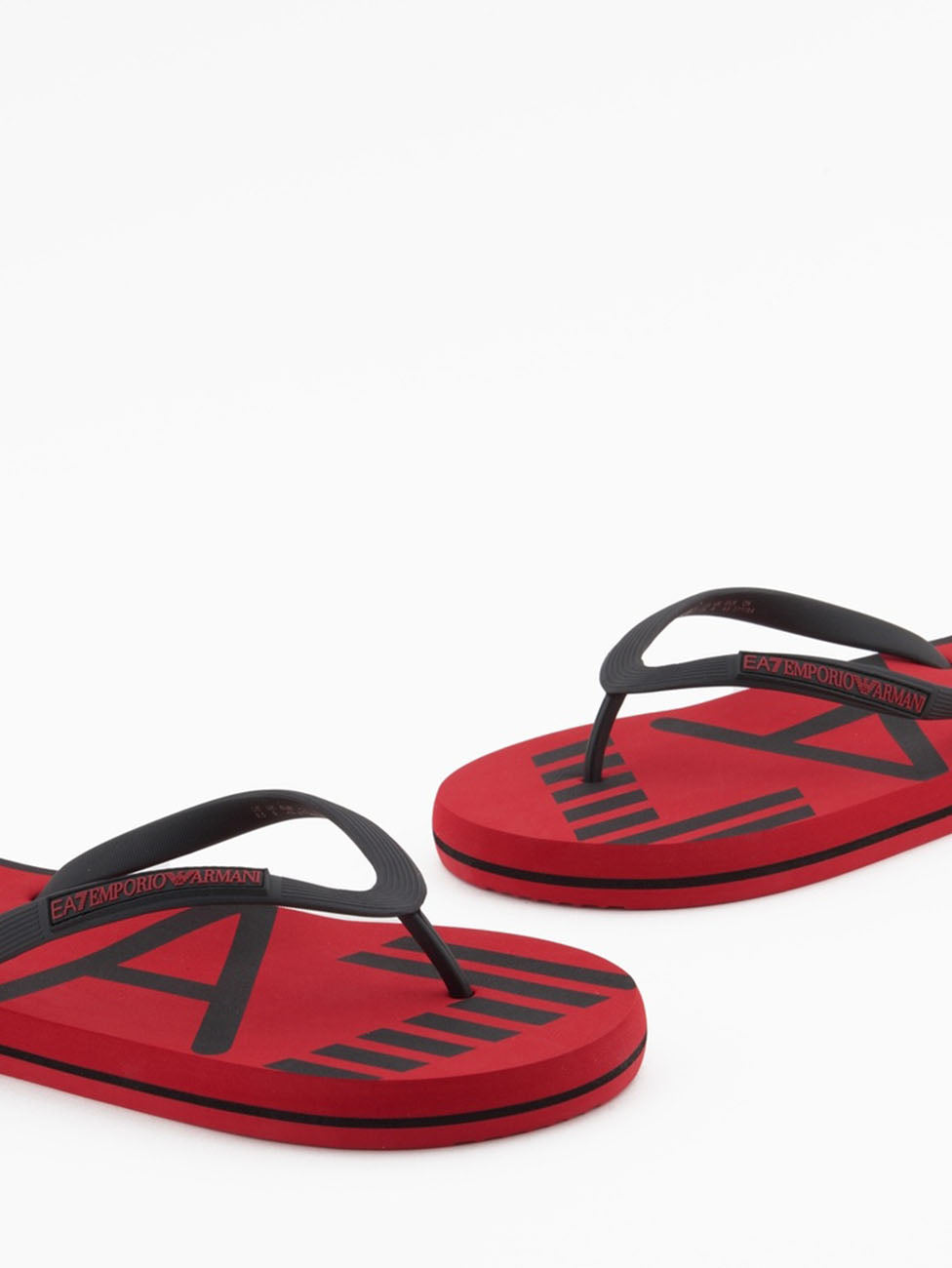 EA7 Red & Black Rubber Flip Flops