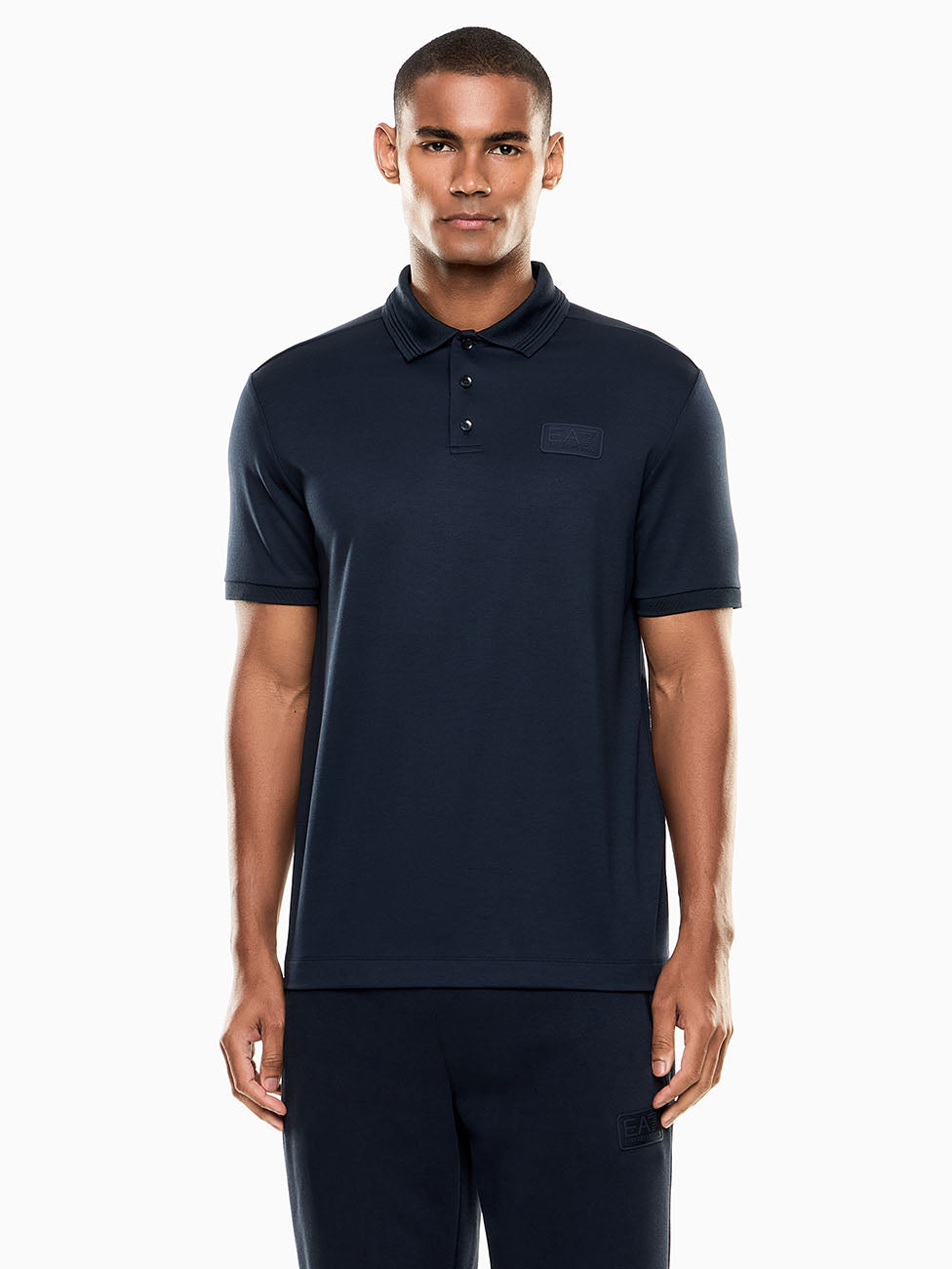 EA7 Lux Identity Modal-blend Polo Shirt