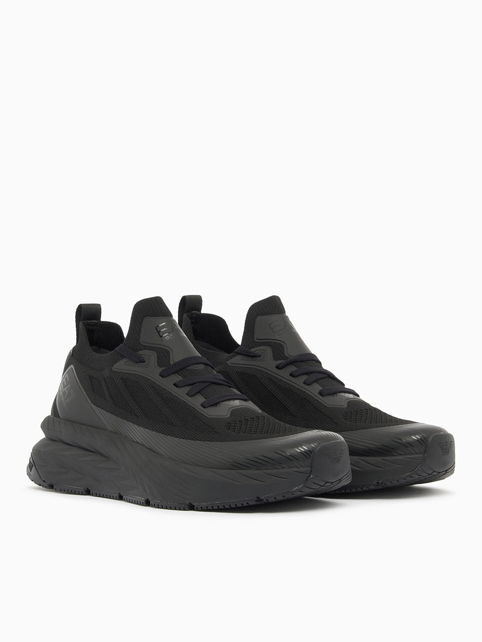 EA7 Triple Black Crusher Sonic Knit sneakers