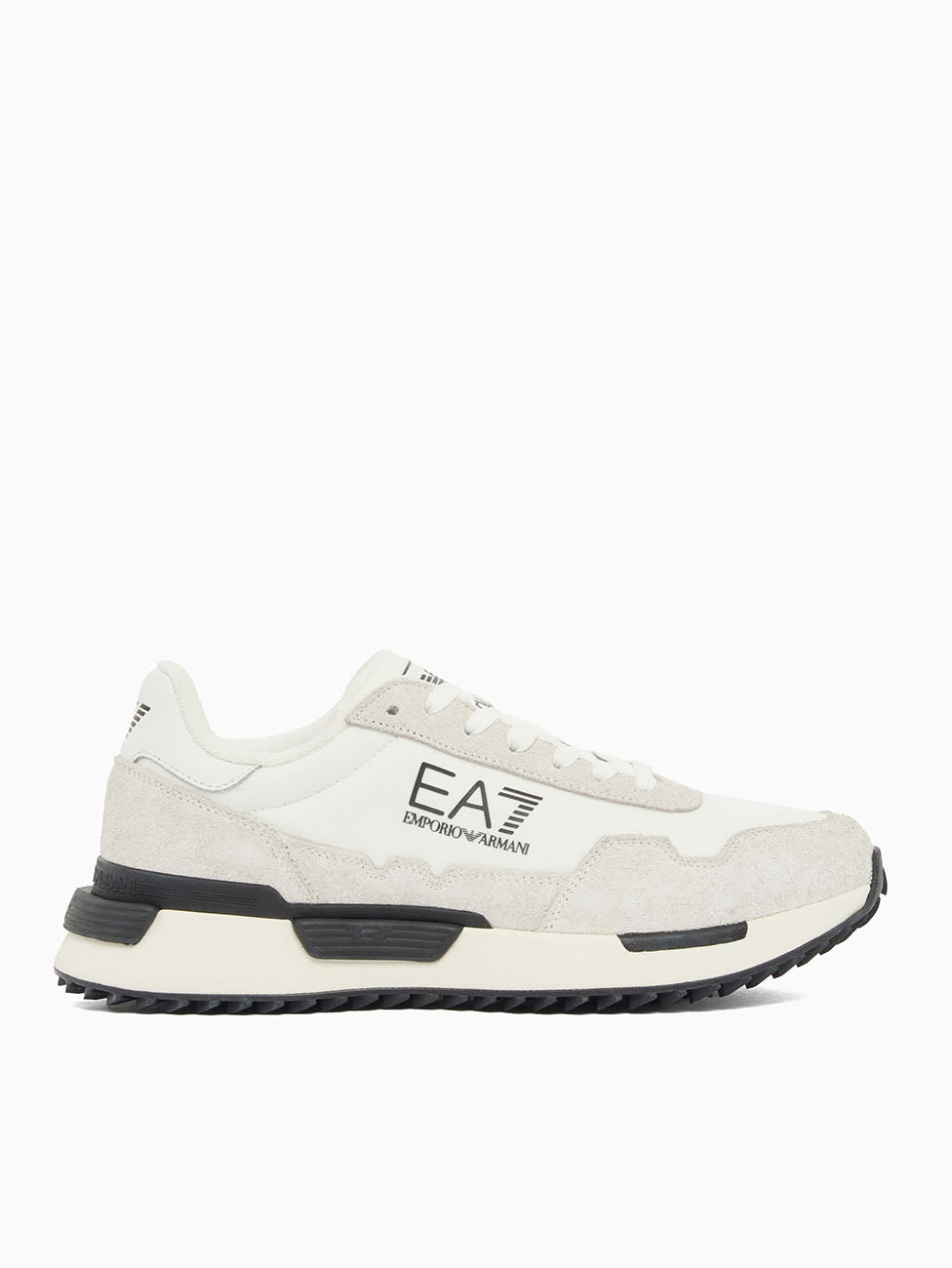 EA7 Triple White Vintage Running Nylon+ Sneakers