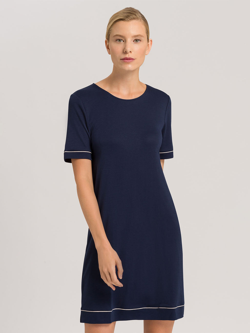 Hanro Natural Comfort Deep Navy Nightdress