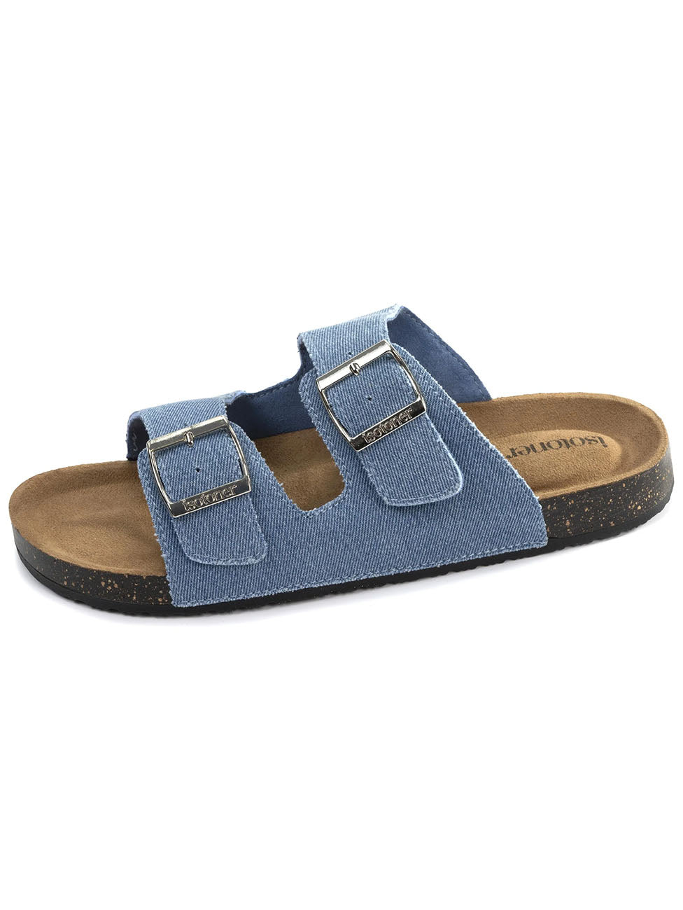 Isotoner Women's Double Strap Denim Slippers
