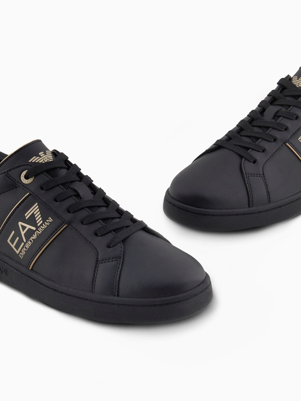 EA7 Triple Black & Gold Classic Sneakers