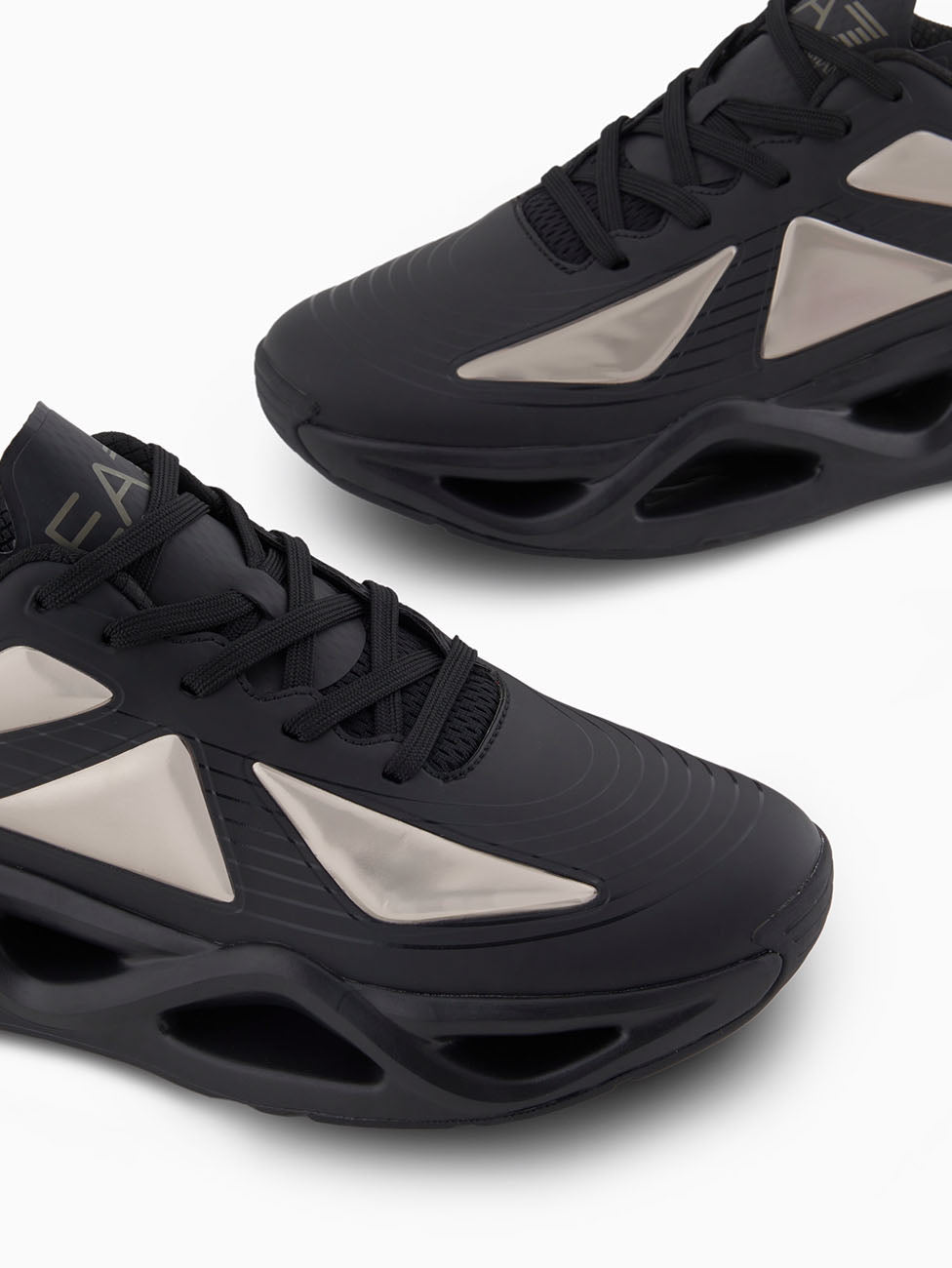 EA7 Black & Gun Metal Sneakers